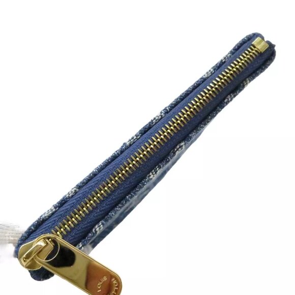 LOUIS VUITTON Pochette Cles Coin Purse M95343 Blue Denim - Picture 4 of 12